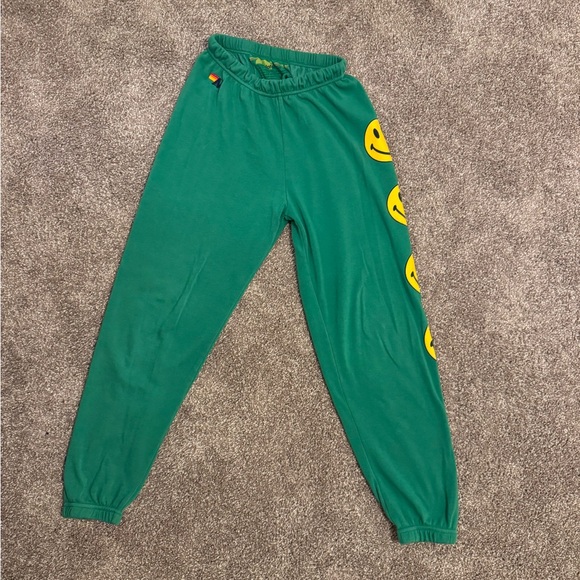 Aviator Nation ⚡️ Kelly Green Smiley Sweatsuit 😊 - Picture 4 of 11